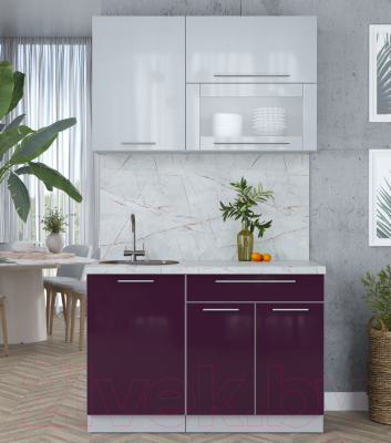 Кухонный гарнитур Интерлиния Мила Пластик 1.2 В