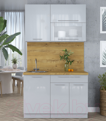 Кухонный гарнитур Интерлиния Мила Пластик 1.2 В