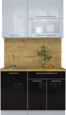 Кухонный гарнитур Интерлиния Мила Пластик 1.2 В - фото