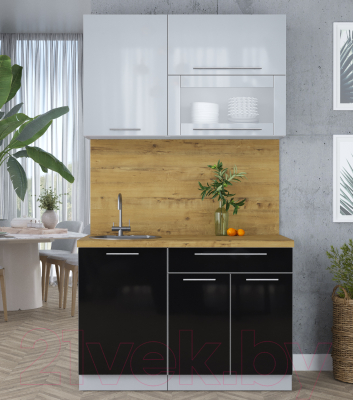 Кухонный гарнитур Интерлиния Мила Пластик 1.2 В