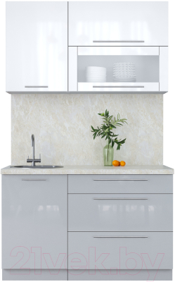 Кухонный гарнитур Интерлиния Мила Пластик 1.3 В - фото
