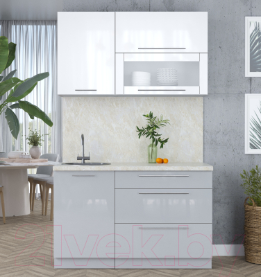 Кухонный гарнитур Интерлиния Мила Пластик 1.3 В