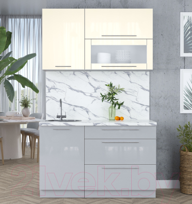 Кухонный гарнитур Интерлиния Мила Пластик 1.3 В