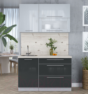 Кухонный гарнитур Интерлиния Мила Пластик 1.3 В