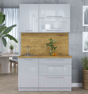 Кухонный гарнитур Интерлиния Мила Пластик 1.3 В