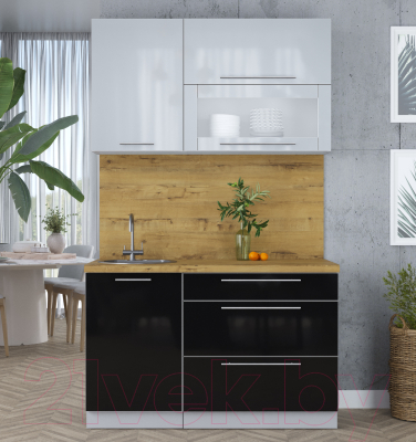 Кухонный гарнитур Интерлиния Мила Пластик 1.3 В