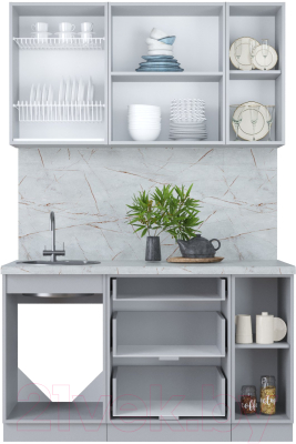 Кухонный гарнитур Интерлиния Мила Пластик 1.4 В