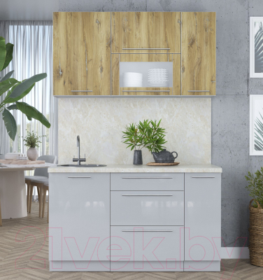 Кухонный гарнитур Интерлиния Мила Пластик 1.4 В