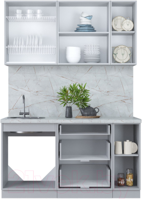 Кухонный гарнитур Интерлиния Мила Пластик 1.5 В