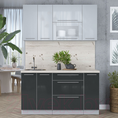 Кухонный гарнитур Интерлиния Мила Пластик 1.5 В