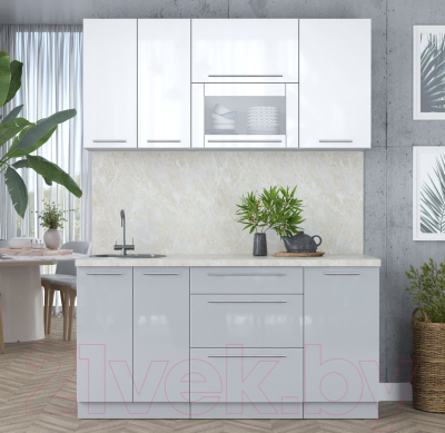 Кухонный гарнитур Интерлиния Мила Пластик 1.6 В