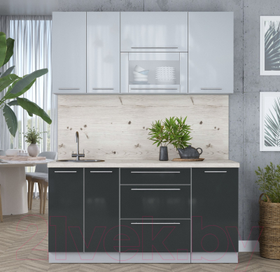 Кухонный гарнитур Интерлиния Мила Пластик 1.6 В