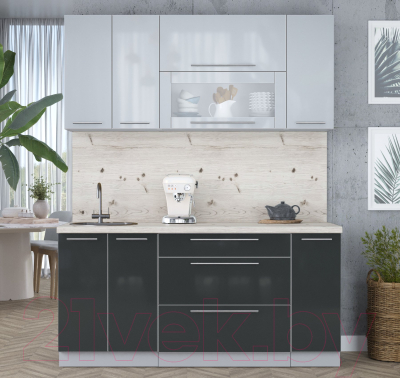 Кухонный гарнитур Интерлиния Мила Пластик 1.7 В