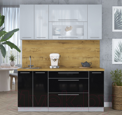 Кухонный гарнитур Интерлиния Мила Пластик 1.7 В