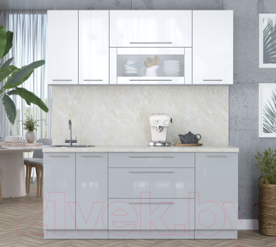 Кухонный гарнитур Интерлиния Мила Пластик 1.8 В