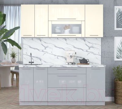 Кухонный гарнитур Интерлиния Мила Пластик 1.8 В