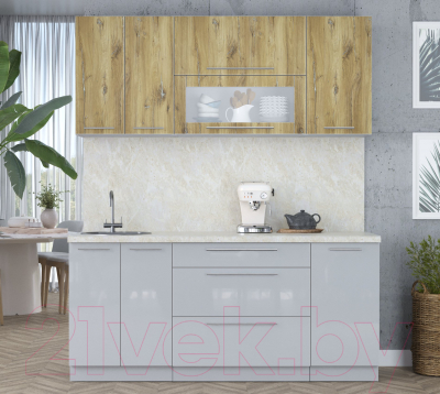 Кухонный гарнитур Интерлиния Мила Пластик 1.8 В