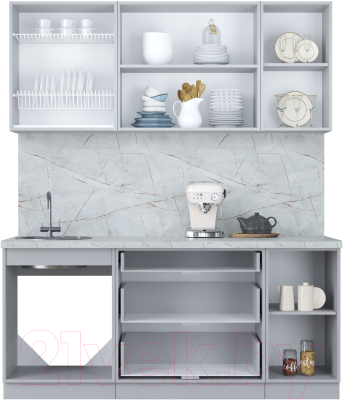 Кухонный гарнитур Интерлиния Мила Пластик 1.8 В
