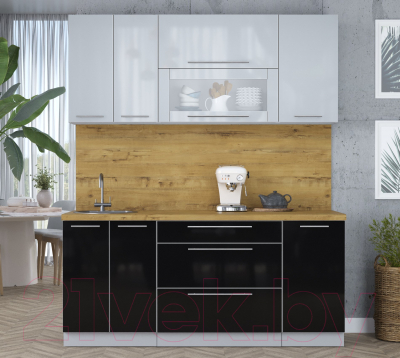 Кухонный гарнитур Интерлиния Мила Пластик 1.8 В