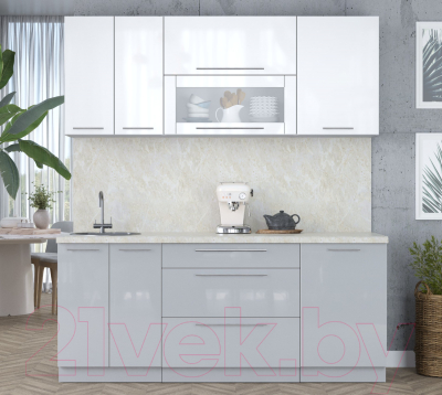 Кухонный гарнитур Интерлиния Мила Пластик 1.9 В