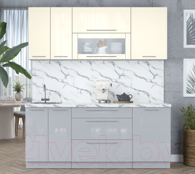 Кухонный гарнитур Интерлиния Мила Пластик 1.9 В