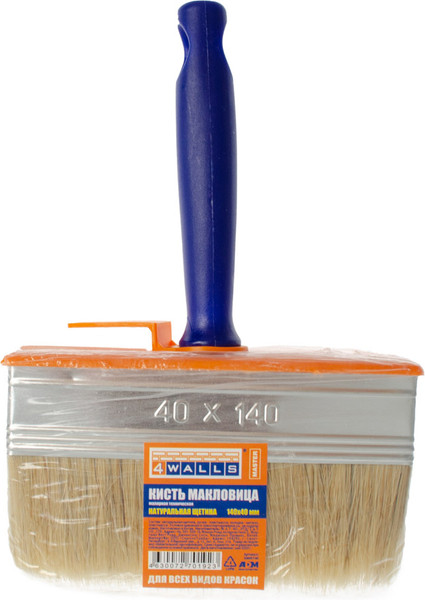 Кисть малярная 4Walls Master Макловица натуральная щетина / KMNS140