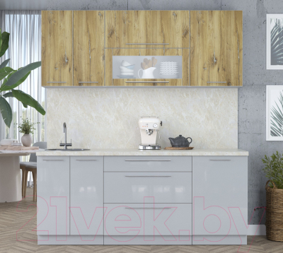 Кухонный гарнитур Интерлиния Мила Пластик 1.9 В