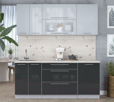 Кухонный гарнитур Интерлиния Мила Пластик 1.9 В