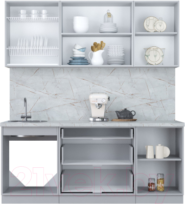 Кухонный гарнитур Интерлиния Мила Пластик 1.9 В