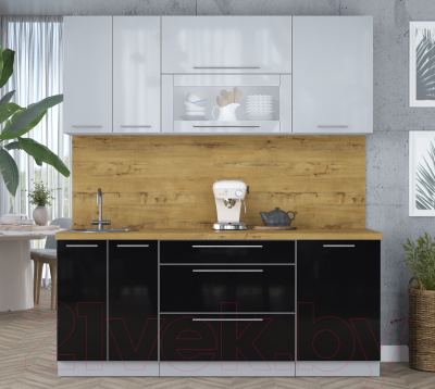 Кухонный гарнитур Интерлиния Мила Пластик 1.9 В