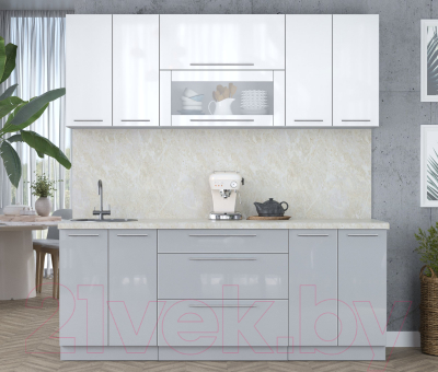 Кухонный гарнитур Интерлиния Мила Пластик 2.0 В