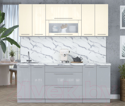 Кухонный гарнитур Интерлиния Мила Пластик 2.0 В