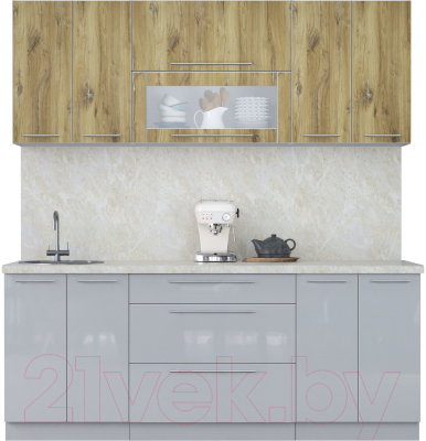 Кухонный гарнитур Интерлиния Мила Пластик 2.0 В - фото