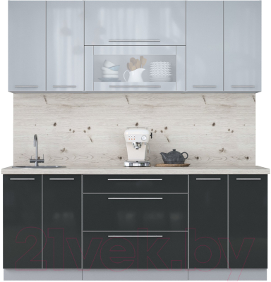 Кухонный гарнитур Интерлиния Мила Пластик 2.0 В - фото