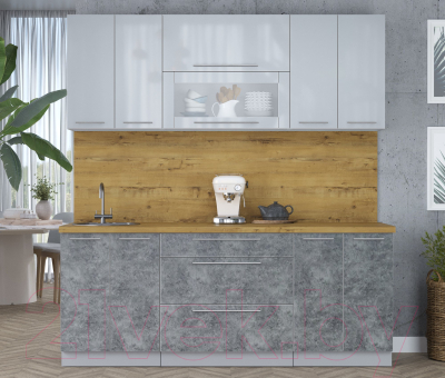 Кухонный гарнитур Интерлиния Мила Пластик 2.0 В