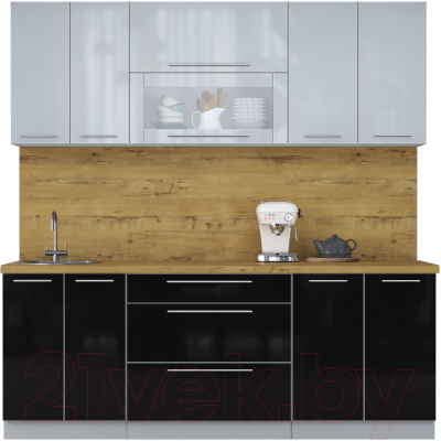 Кухонный гарнитур Интерлиния Мила Пластик 2.1 В - фото
