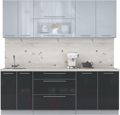 Кухонный гарнитур Интерлиния Мила Пластик 2.2 В - фото
