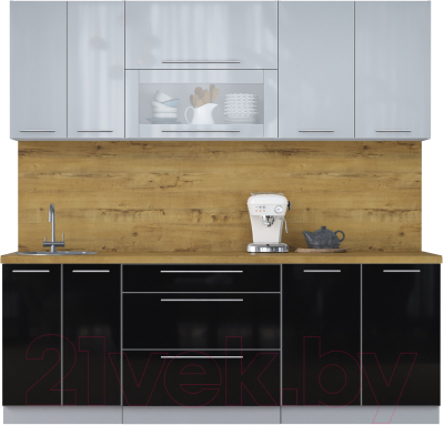 Кухонный гарнитур Интерлиния Мила Пластик 2.2 В - фото