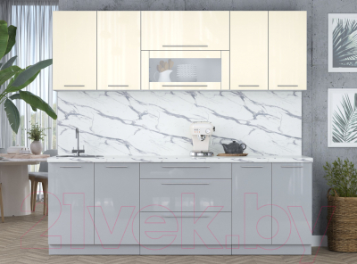 Кухонный гарнитур Интерлиния Мила Пластик 2.3 В