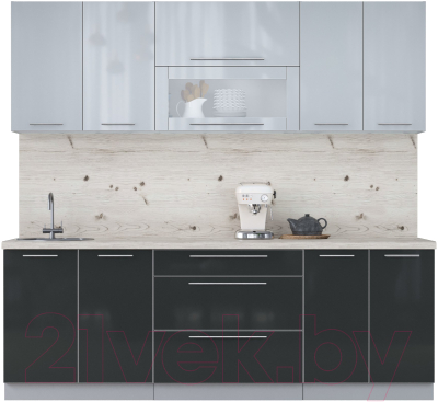 Кухонный гарнитур Интерлиния Мила Пластик 2.3 В - фото
