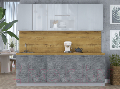 Кухонный гарнитур Интерлиния Мила Пластик 2.3 В