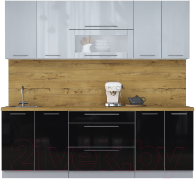 Кухонный гарнитур Интерлиния Мила Пластик 2.3 В - фото