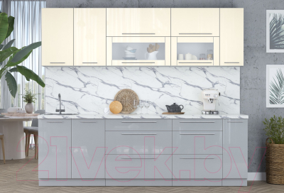 Кухонный гарнитур Интерлиния Мила Пластик 2.5 В