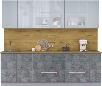 Кухонный гарнитур Интерлиния Мила Пластик 2.5 В - фото