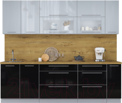 Кухонный гарнитур Интерлиния Мила Пластик 2.5 В - фото