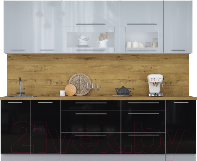 Кухонный гарнитур Интерлиния Мила Пластик 2.6 В - фото