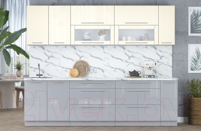 Кухонный гарнитур Интерлиния Мила Пластик 2.7 В