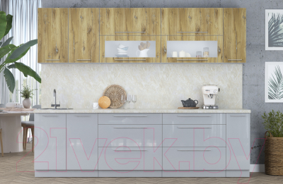 Кухонный гарнитур Интерлиния Мила Пластик 2.7 В