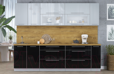 Кухонный гарнитур Интерлиния Мила Пластик 2.7 В