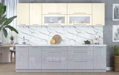 Кухонный гарнитур Интерлиния Мила Пластик 2.8 В